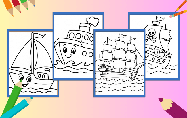 Schiff Ausmalbilder