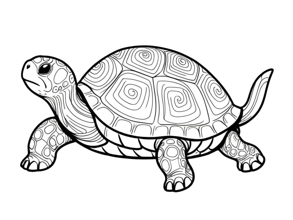 Senioren Schildkröte Ausmalbild