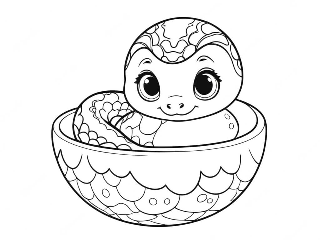 Baby-Schlange Ausmalbild