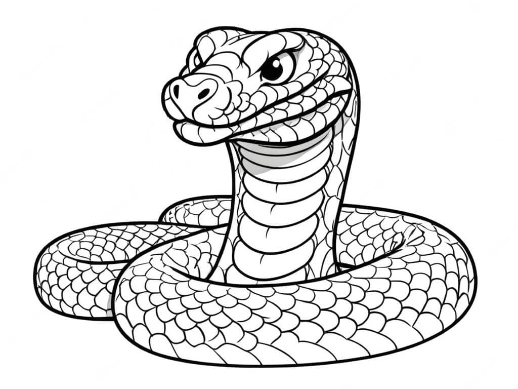 Erschreckende Schlange Ausmalbild