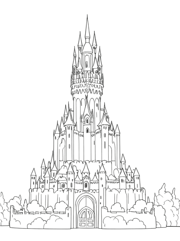 Barbie Schloss Ausmalbild