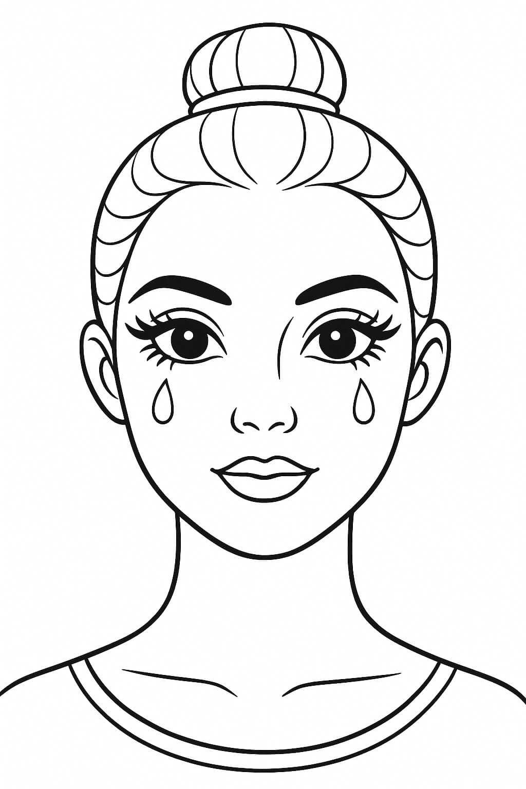 Katzen-Schminke Ausmalbild