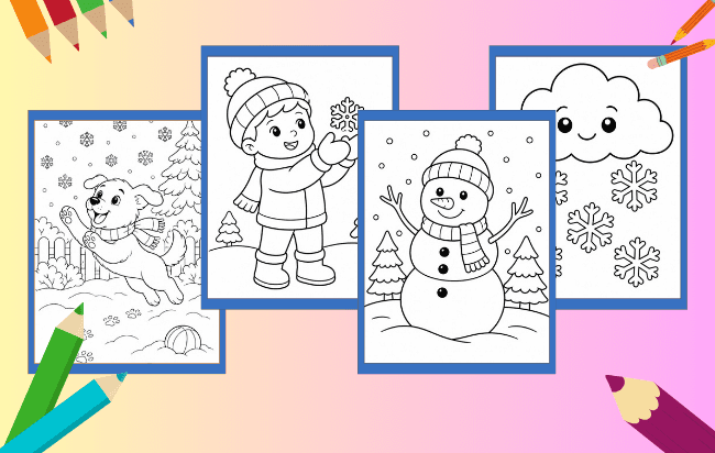 Schnee Ausmalbilder