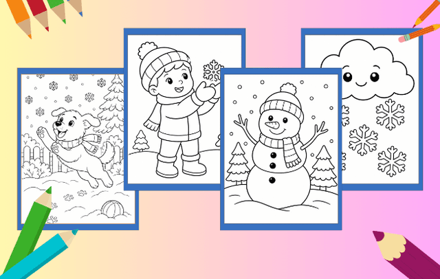 Schnee Ausmalbilder