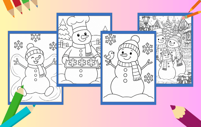 Schneemann Ausmalbilder