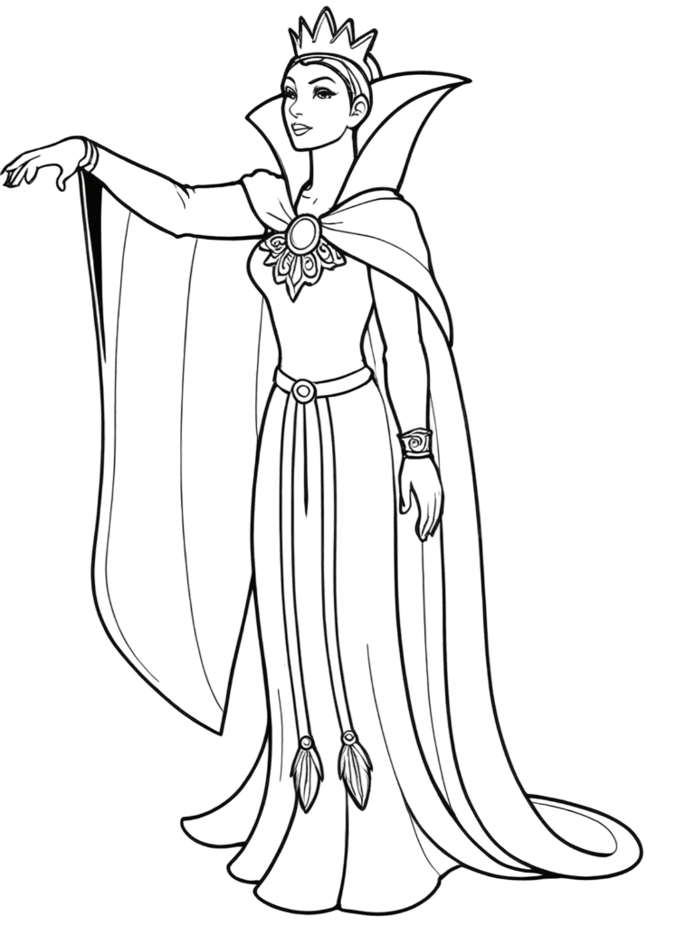 Schneewittchen und Böse Hexe Ausmalbild