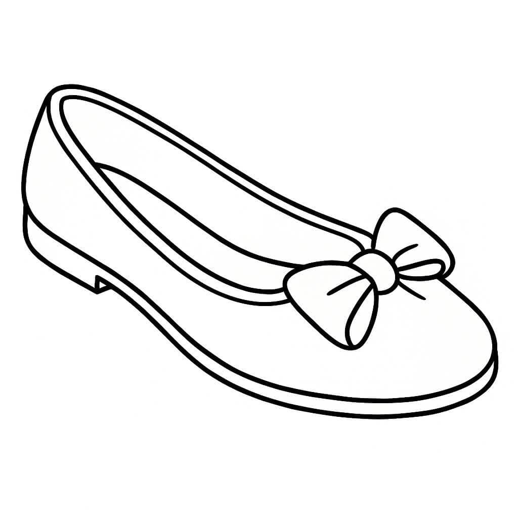 Ballerina Schuh Ausmalbild
