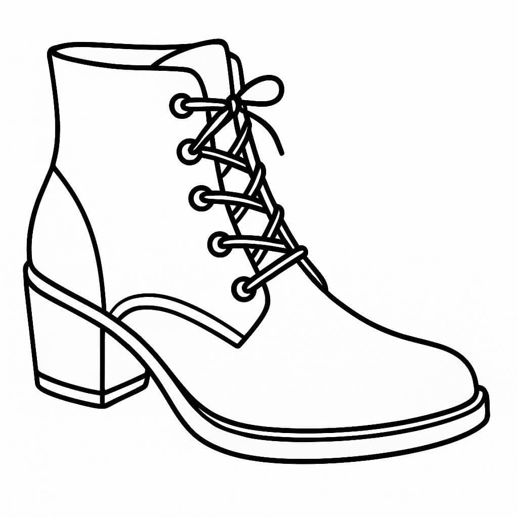 Damenstiefel Ausmalbild