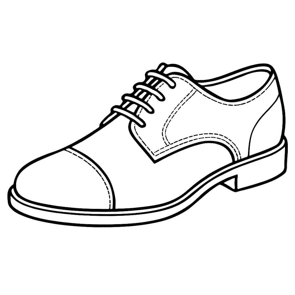 Eleganter Herrenschuh Ausmalbild