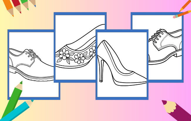 Schuhe Ausmalbilder