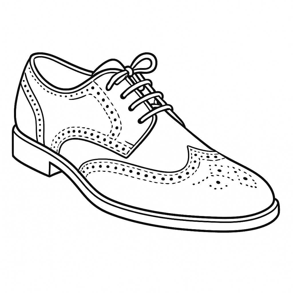 Herren Oxford Schuh Ausmalbild