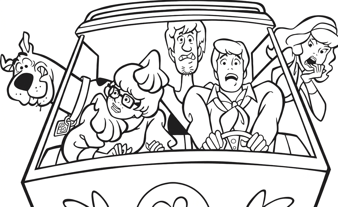 Mystery Machine Scooby-Doo Ausmalbild