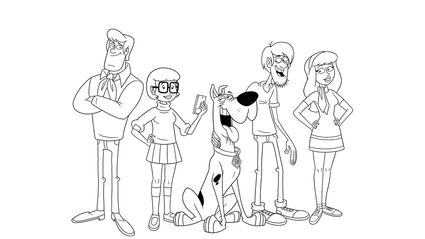 Scooby-Doo Charaktere Ausmalbild