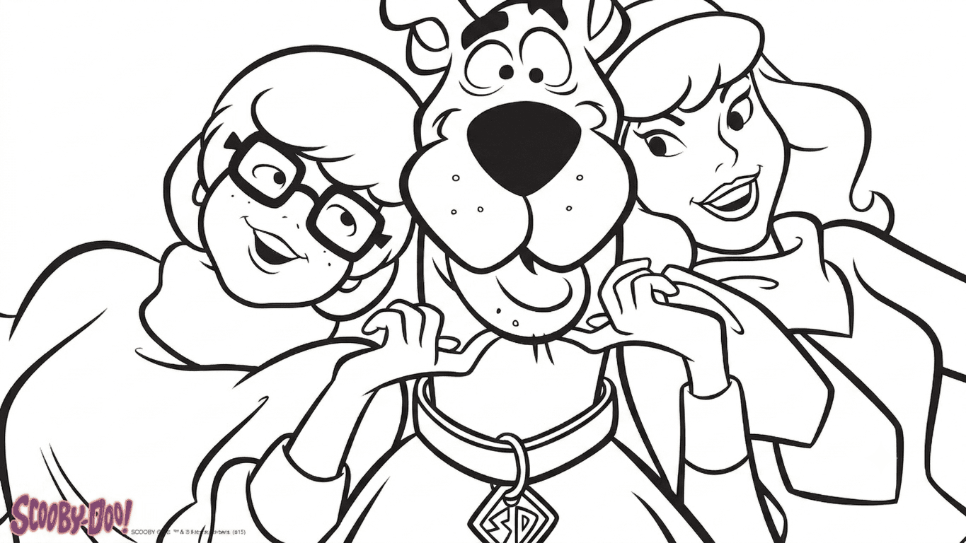 Scooby-Doo, Daphne und Velma Ausmalbild