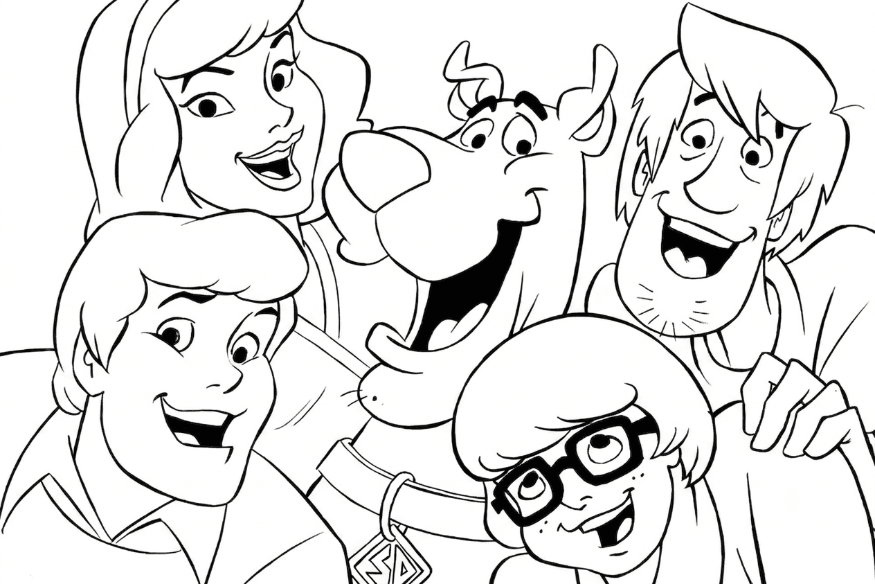 Scooby-Doo Gang Ausmalbild