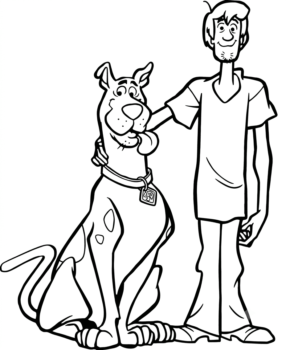 Scooby-Doo und Shaggy Ausmalbild