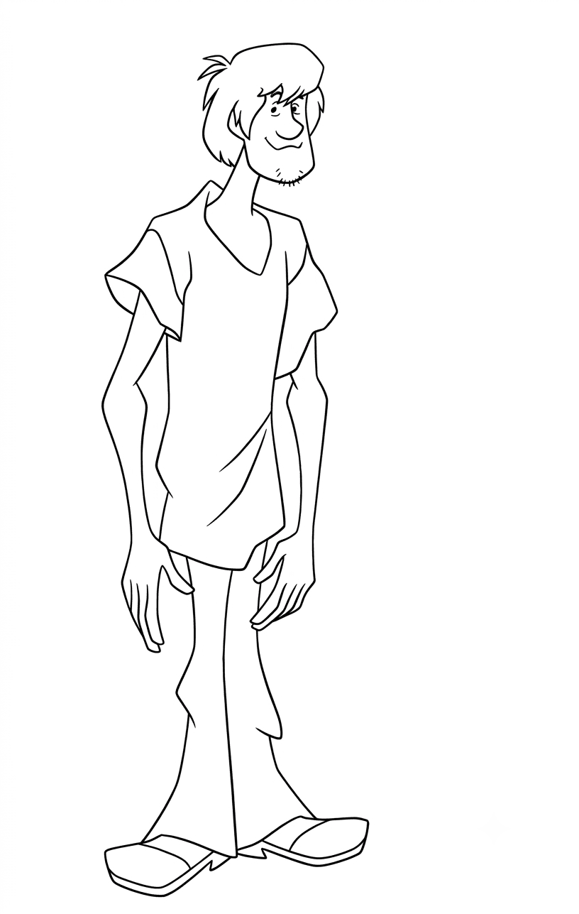 Shaggy Scooby-Doo Ausmalbild