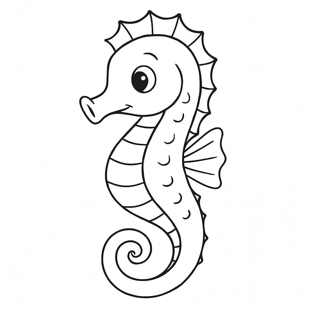 Seepferdchen Ausmalbild