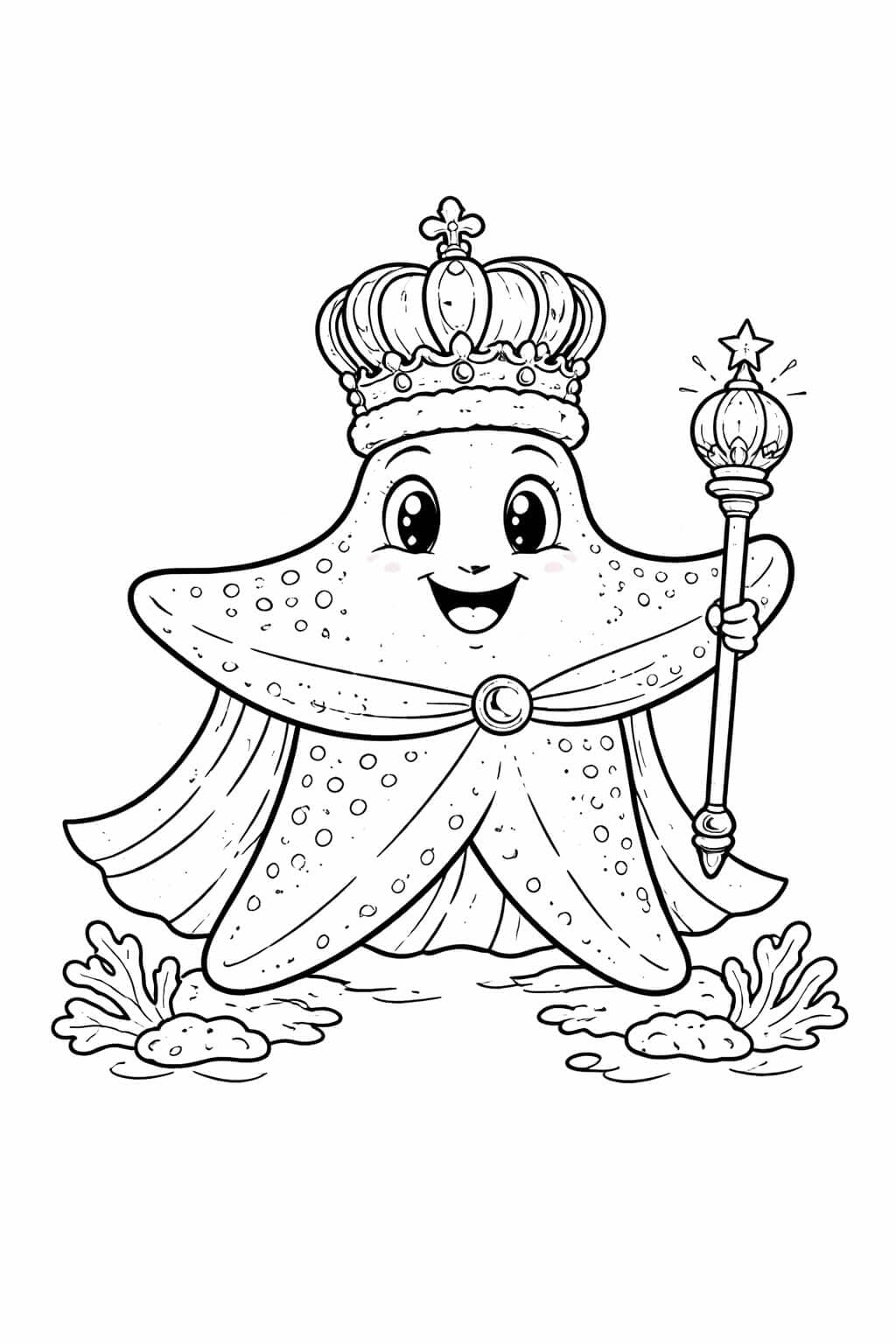 Königlicher Seestern Ausmalbild