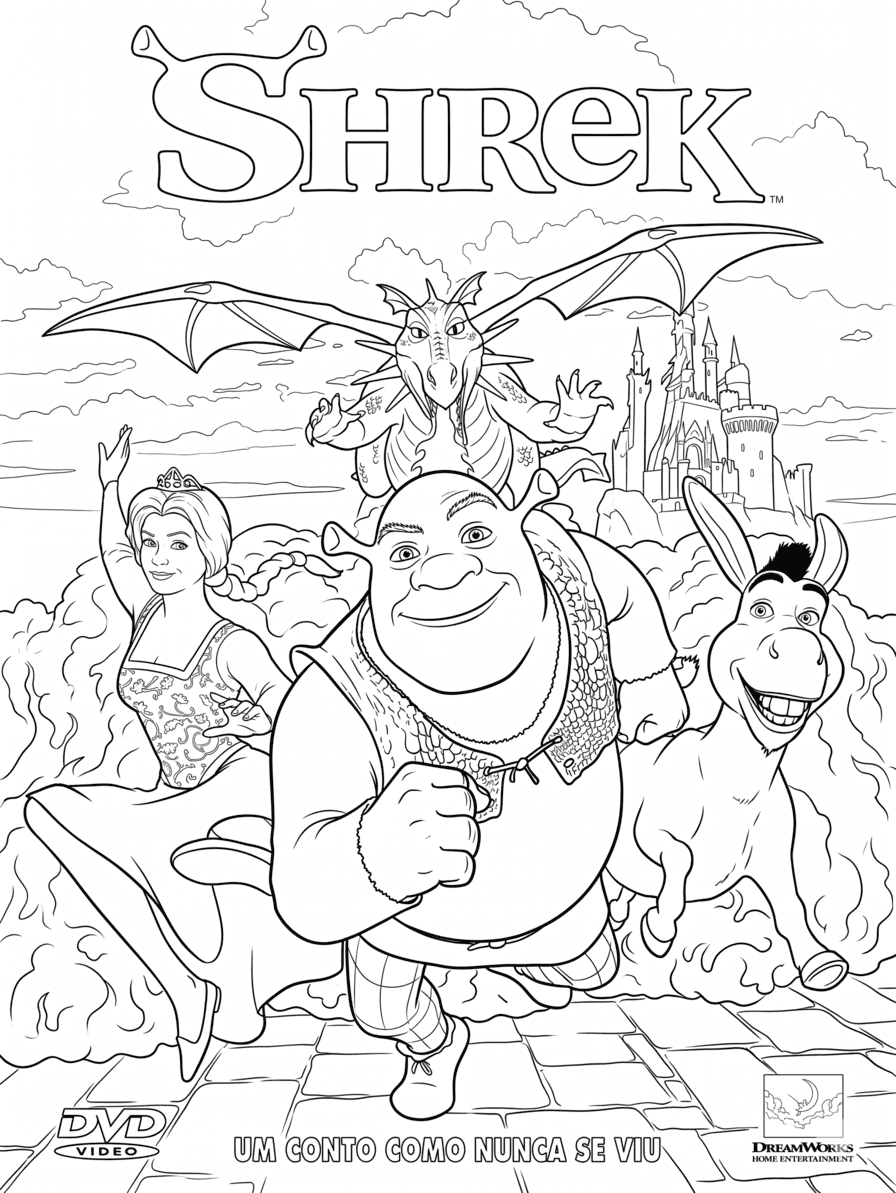 Shrek Cover Ausmalbild