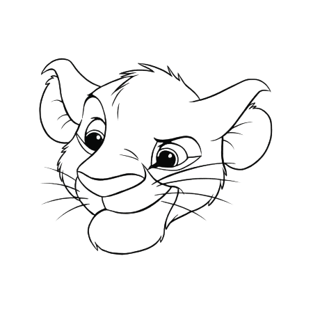 Simba Gesicht Ausmalbild