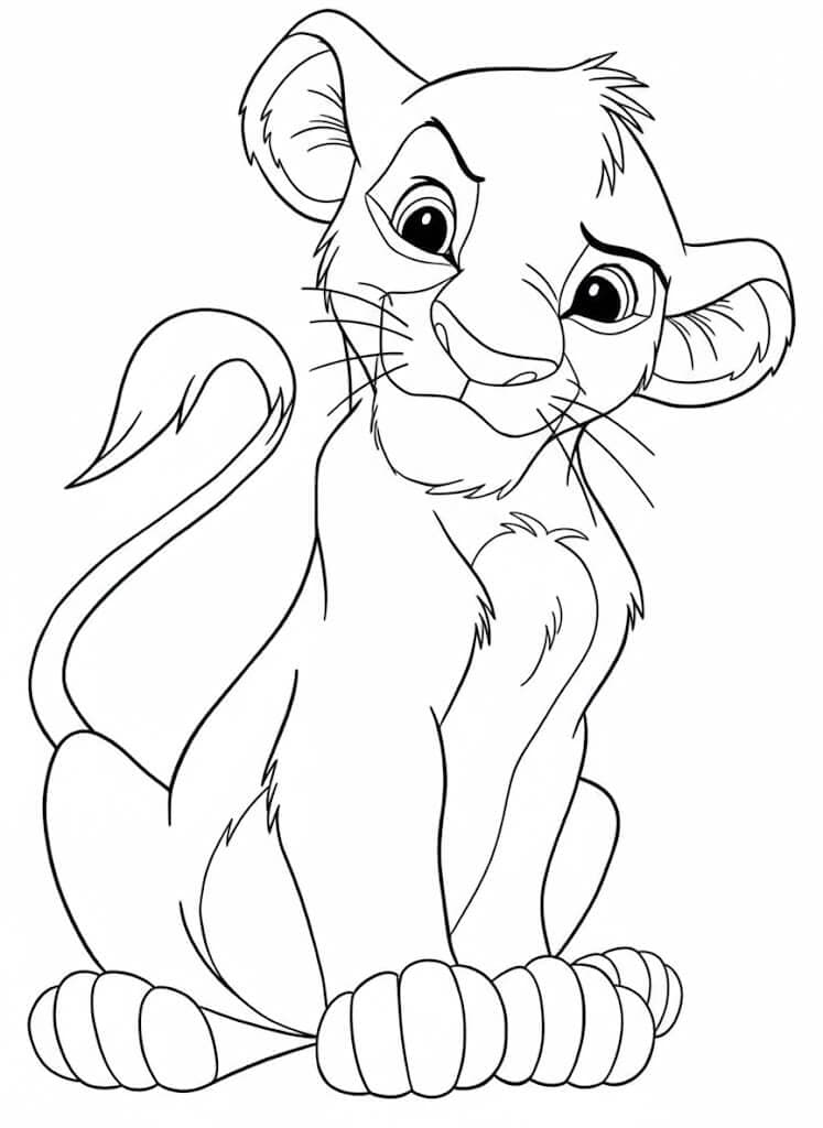 Simba König der Löwen Ausmalbild