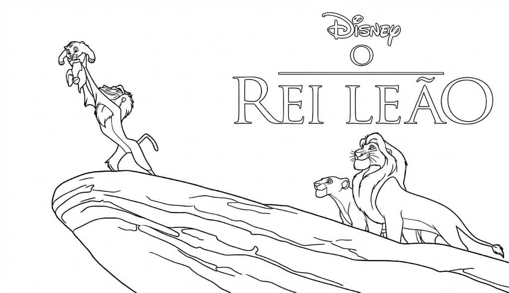 Simba und Rafiki Ausmalbild