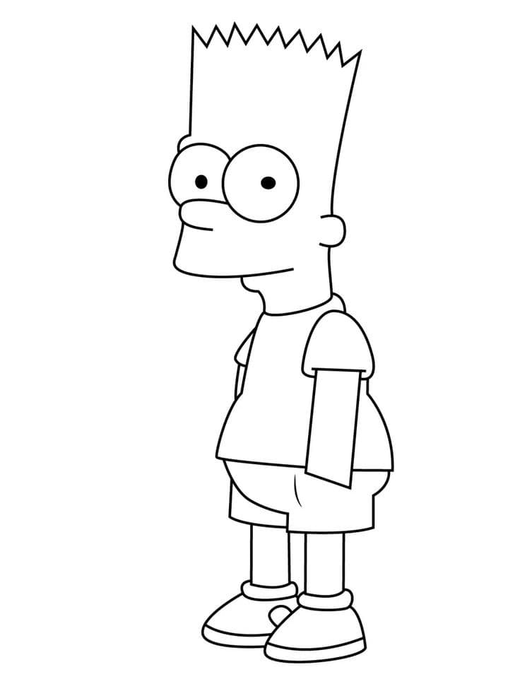 Bart Simpson Ausmalbild