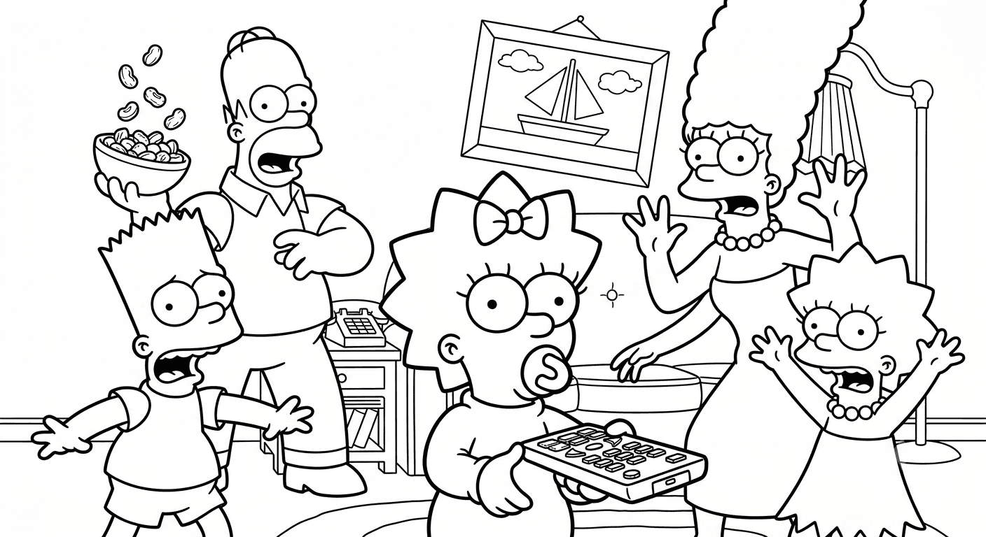 Die Simpsons Familie Ausmalbild