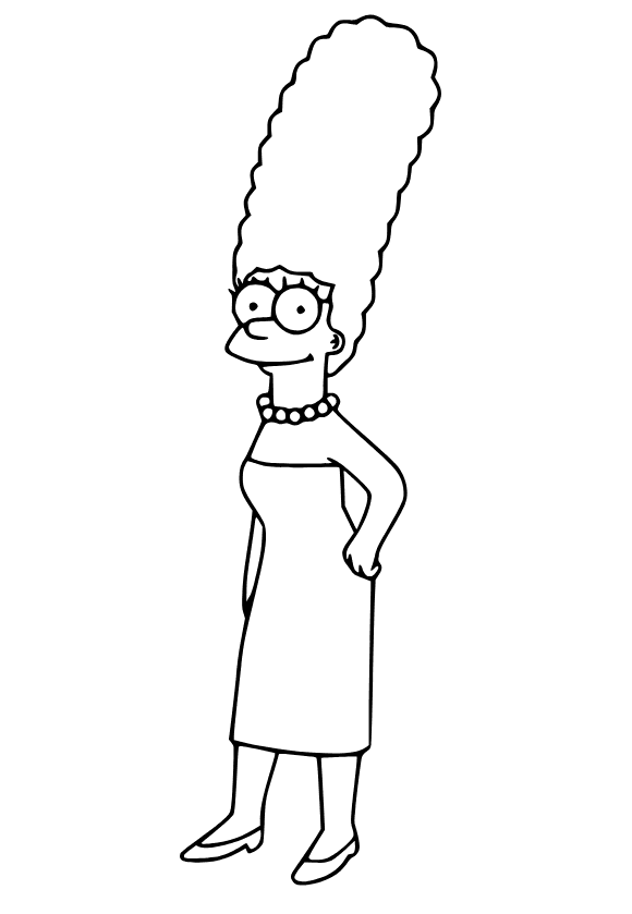 Marge Simpson Ausmalbild