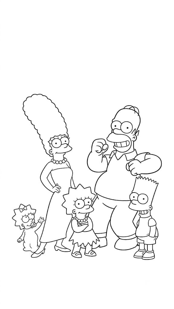Simpsons Familie Ausmalbild