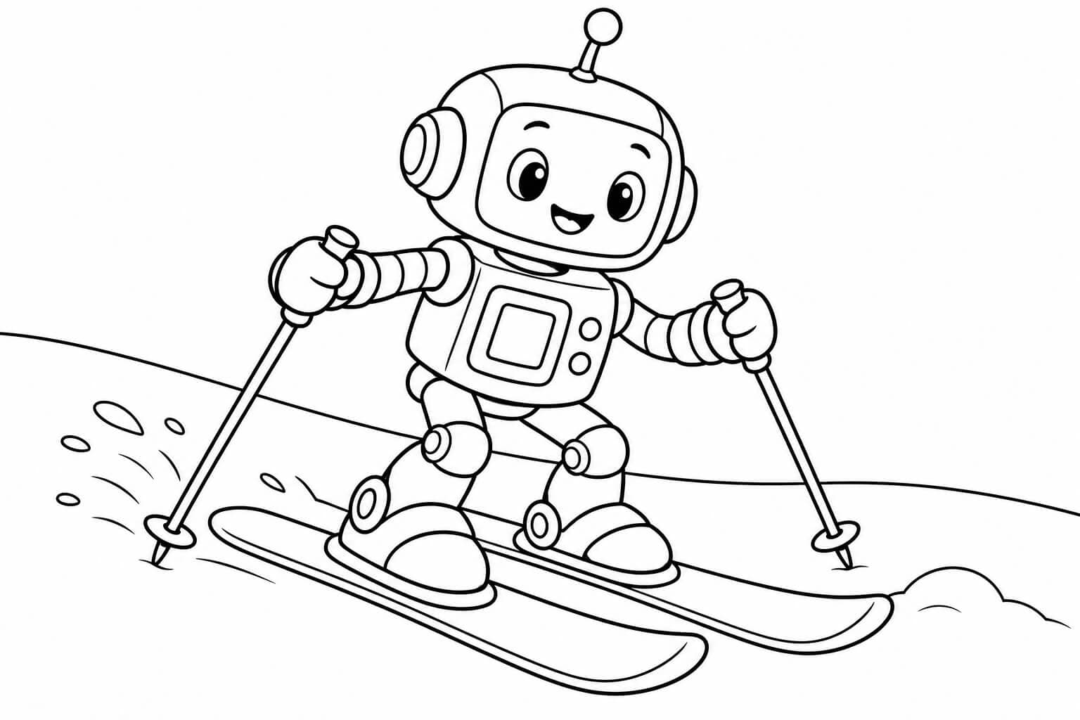 Roboter auf Skiern