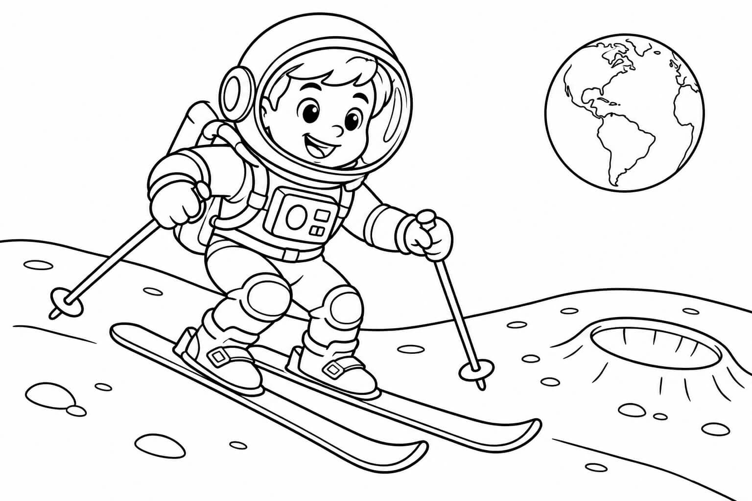 Skifahren auf dem Mond