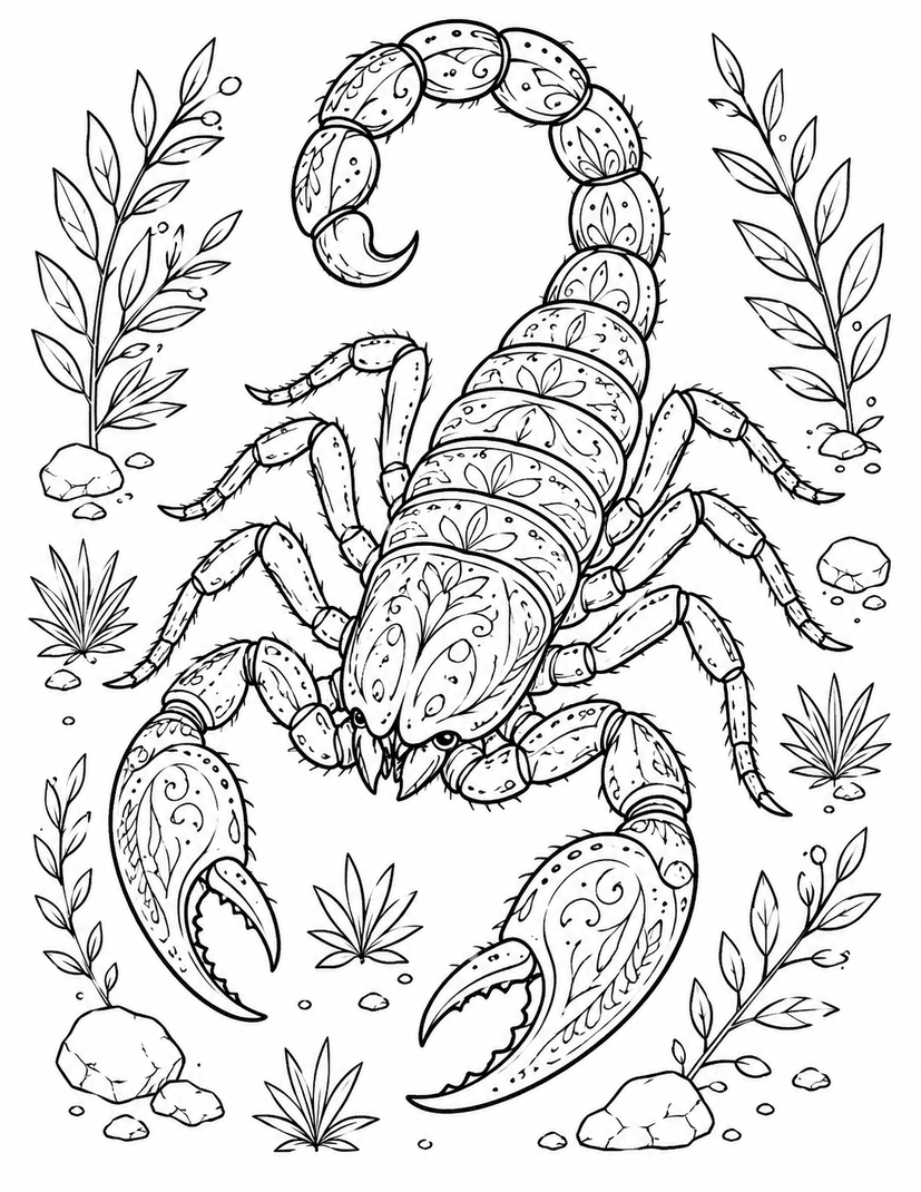 Echter Skorpion Ausmalbild