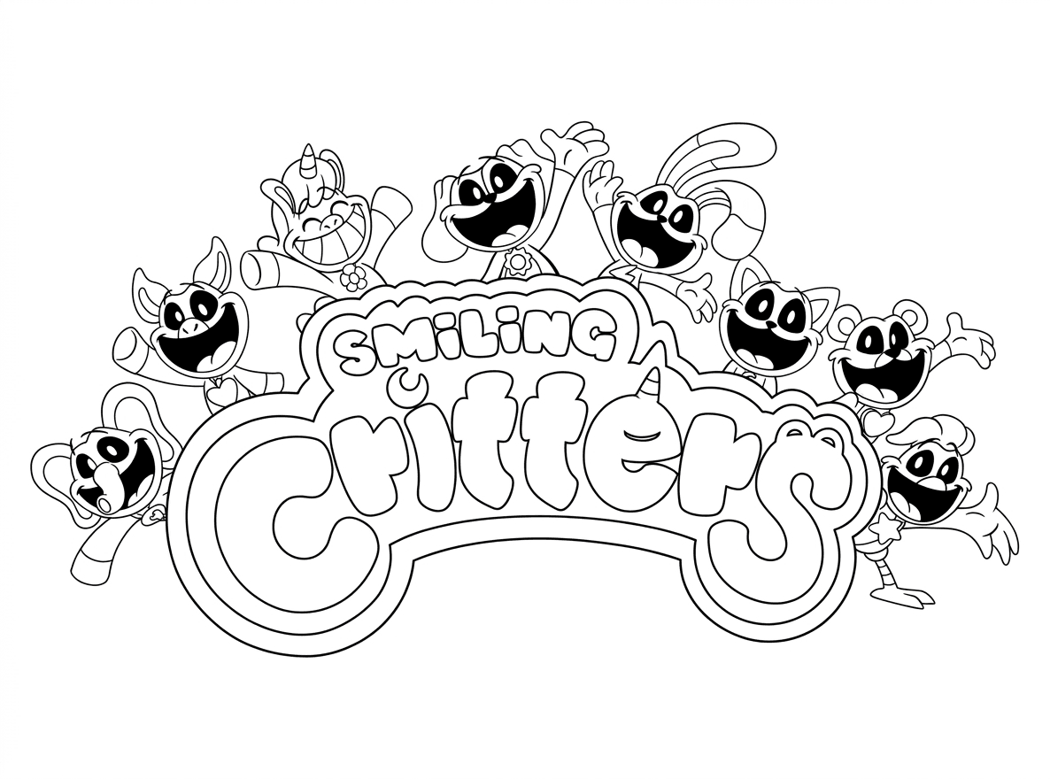 Smiling Critters Ausmalbild