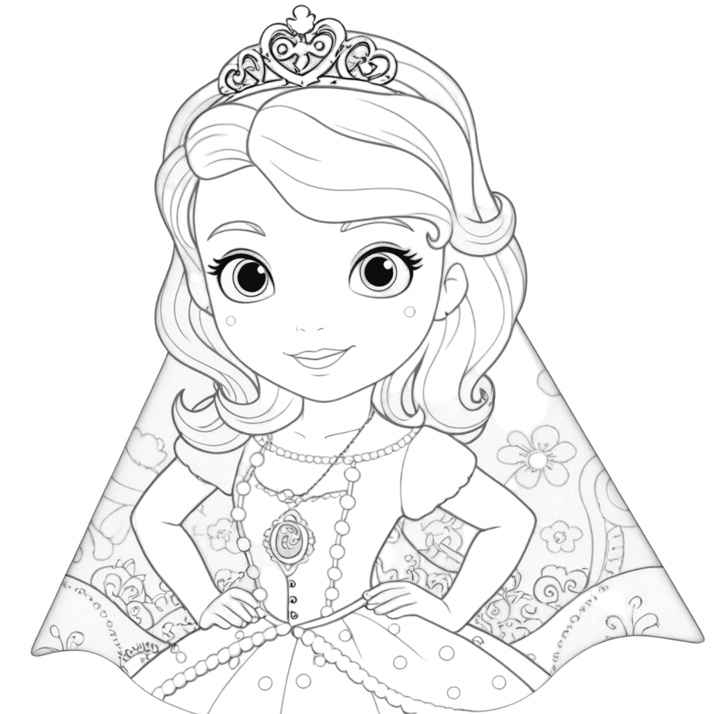 Prinzessin Sofia hübsch Ausmalbild