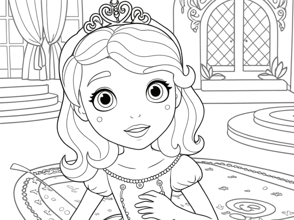 Prinzessin Sofia im Schloss Ausmalbild