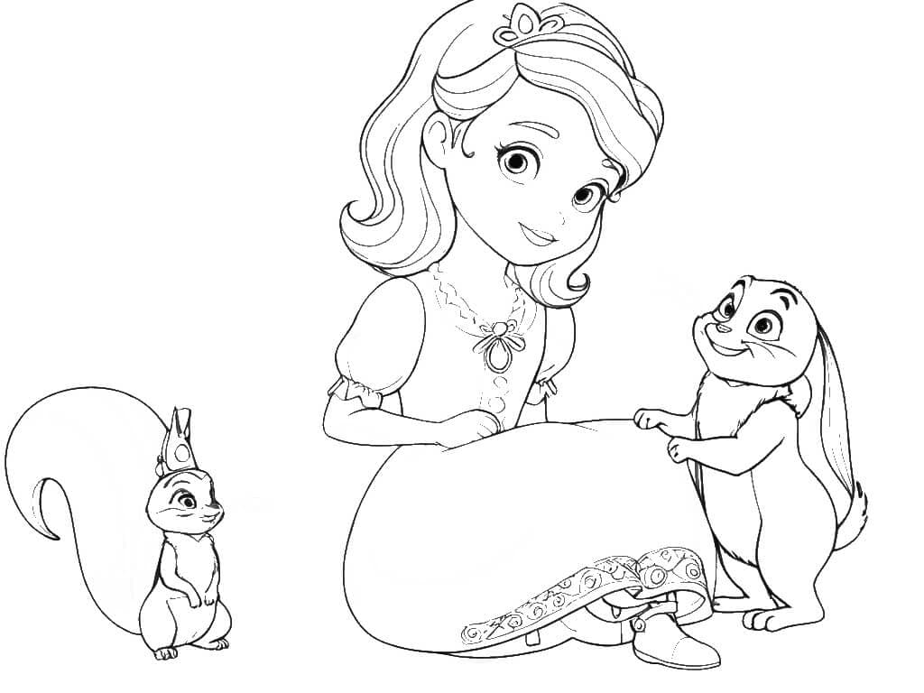 Prinzessin Sofia und ihre Freunde Ausmalbild