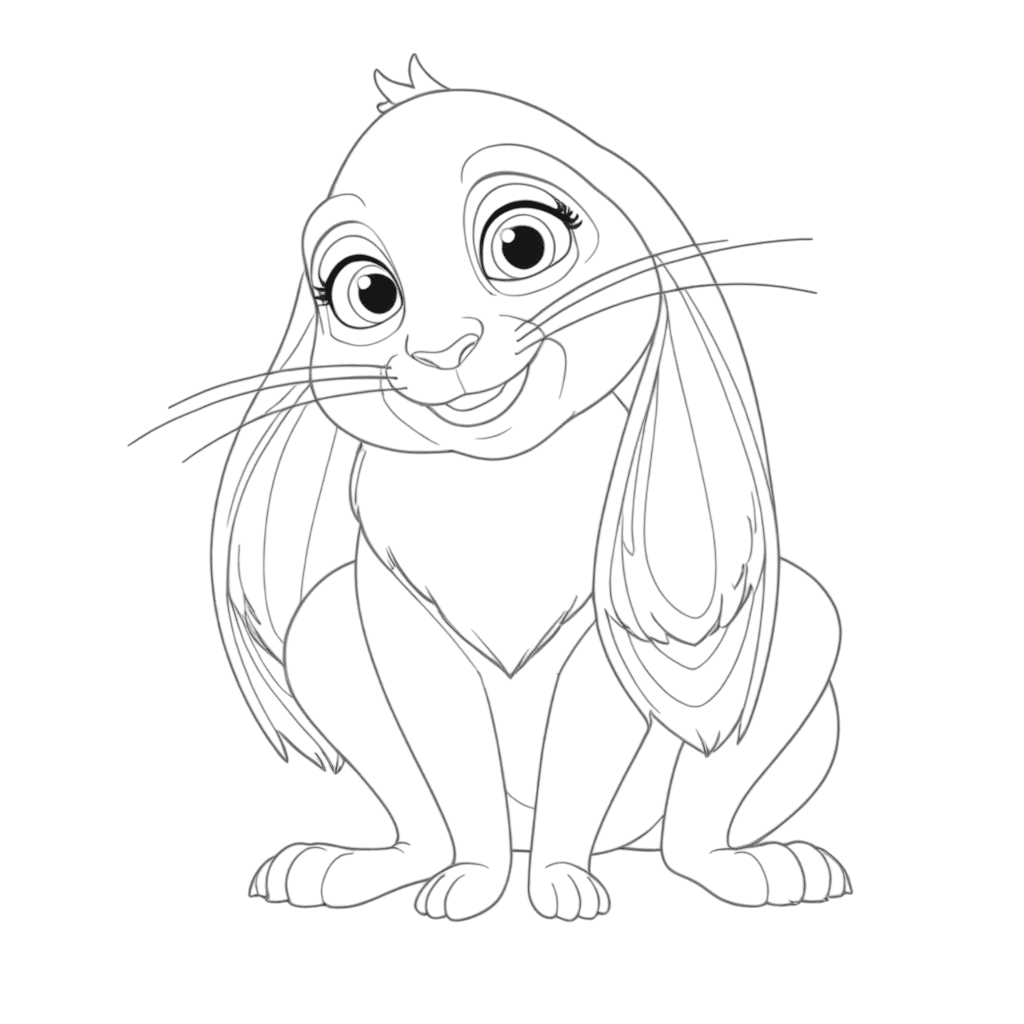 Sofia die Erste Hase Clover Ausmalbild