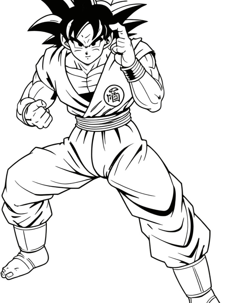 Goku zum Ausmalen und Drucken