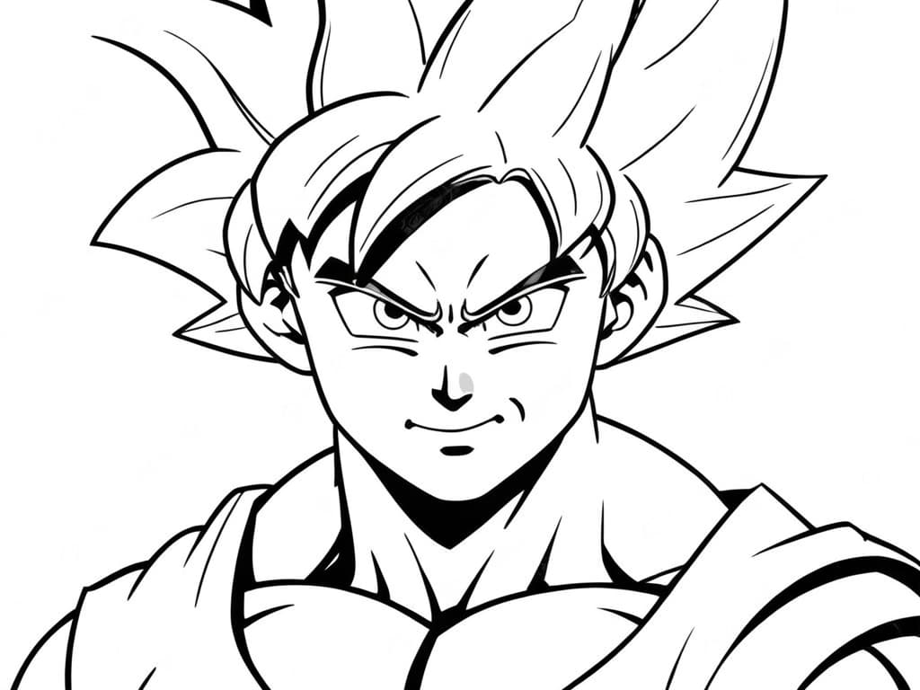 Trainierender Goku zum Ausmalen
