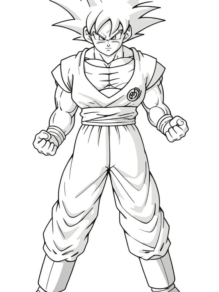 Fliegender Goku zum Ausmalen