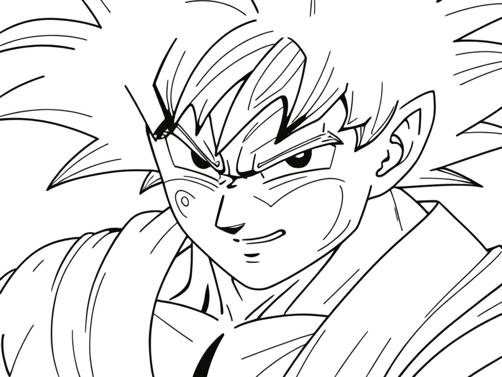 Ki-Power Goku zum Ausmalen