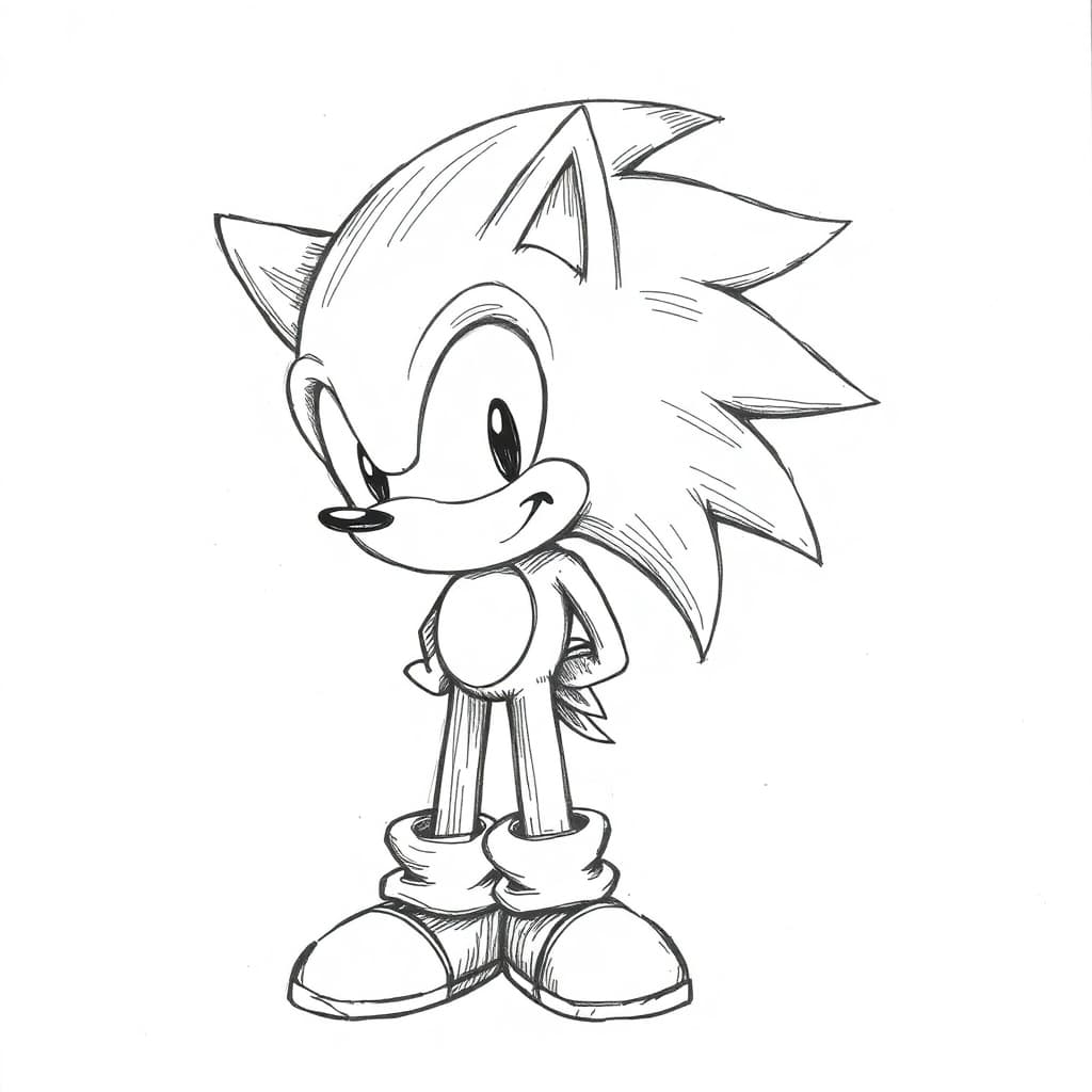 Sonic zum Ausmalen