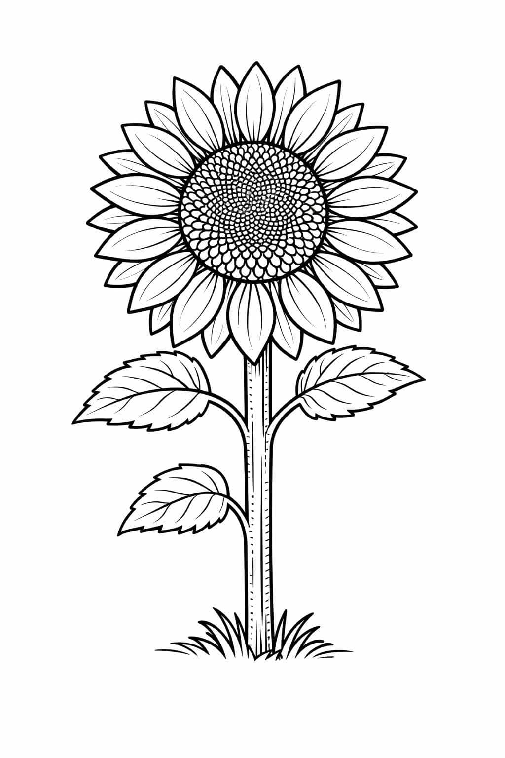 Sonnenblume Ausmalbild