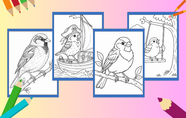 Spatz Ausmalbilder