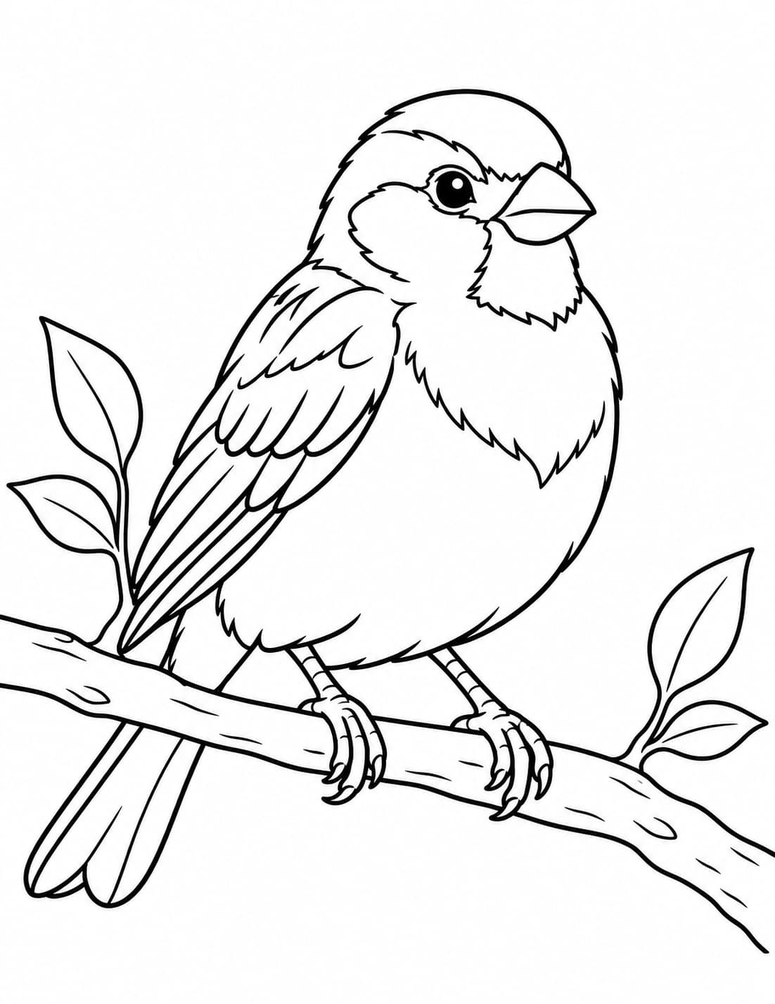 Spatz Ausmalbild
