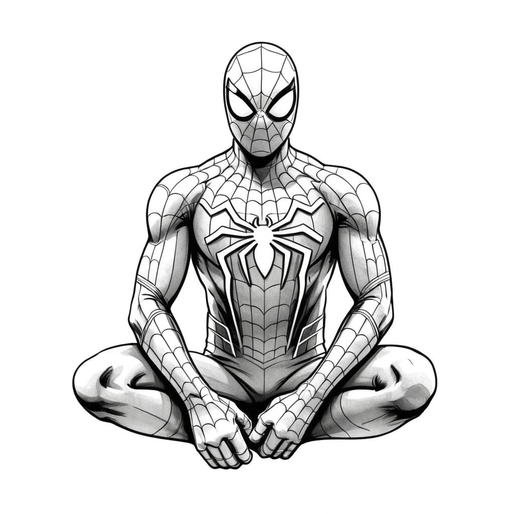 Spider-Man zum Ausmalen und Drucken