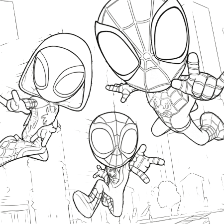 Spidey Zeichnung Ausmalbild