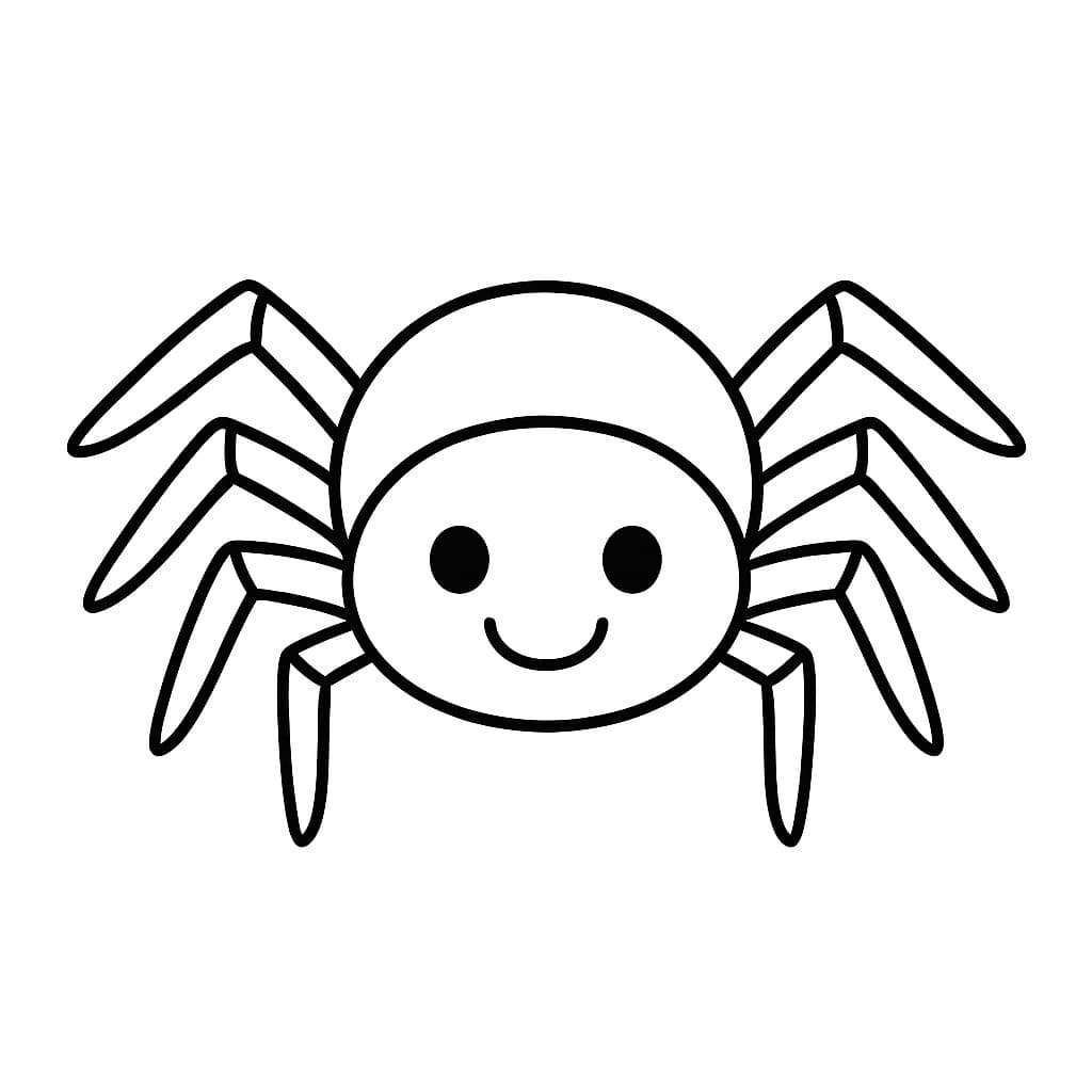 Glückliche Spinne Ausmalbild